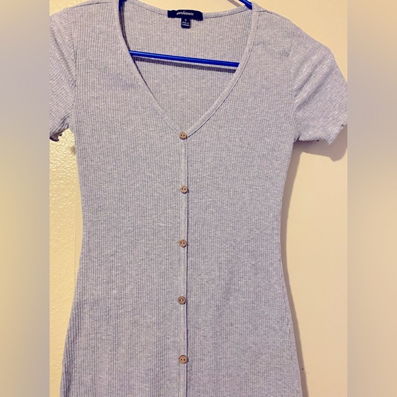 Ambiance Light Gray Dress Small Size - Picture 2 of 3